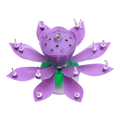 8/14pcs Candle Lotus Flower Musical Candle