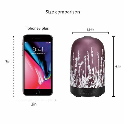 Ultrasonic Aroma Diffuser Glass Air Humidifier Essential Oil