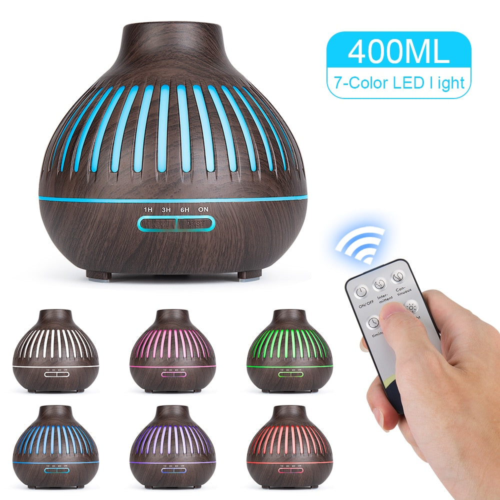 New 400ml Wood Essential Oil Diffuser Air Humidifier