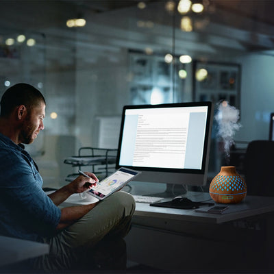 New 400ml Wood Essential Oil Diffuser Air Humidifier