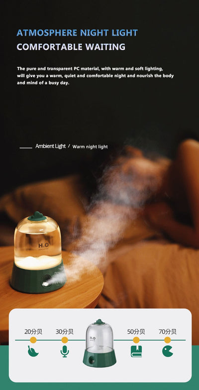 Mini Portable Humidifier for Home Office 400ML Ultrasonic Air Oil Diffuser