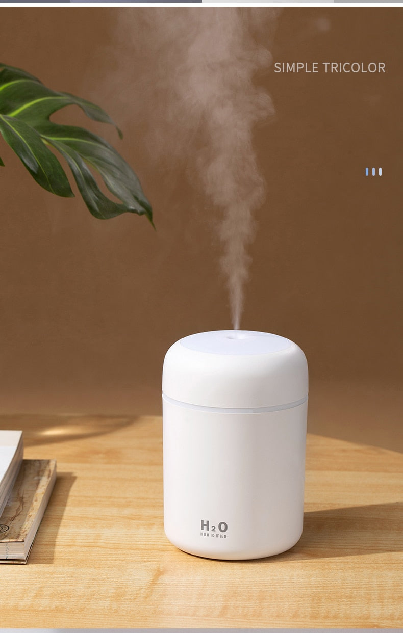 Ultrasonic Humidifier 300ml Portable USB Aroma Diffuser