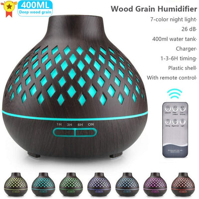 New 400ml Wood Essential Oil Diffuser Air Humidifier