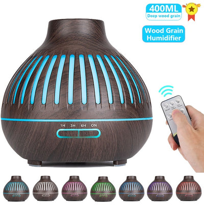 New 400ml Wood Essential Oil Diffuser Air Humidifier