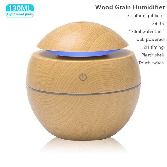 New 400ml Wood Essential Oil Diffuser Air Humidifier